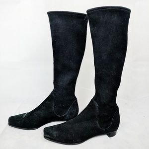 Sergio Rossi Vero Cuoio Suede Skinny Calf High